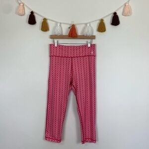 Vineyard Vines Island Whale Tail Capri Crop Pink White Leggings Size Medium
